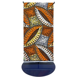 Tela de Organza Africana 100% Algodón Puro con Estampado Batik, 6 Yardas por Pieza para Bolsos, Camisas y Ropa de Niñas - Product Image 1