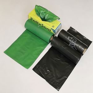 Sacs de collecte de déchets pour animaux de compagnie biodégradables, écologiques, en plastique PE, thermoscellables, imprimés en quatre couleurs, anti-odeurs, couleur et taille personnalisées - Product Image 1