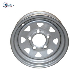 Rueda de Remolque/Barco de 13x4.5, Llanta de Acero Blanca para Remolque de Tractor Pequeño - Product Image 4