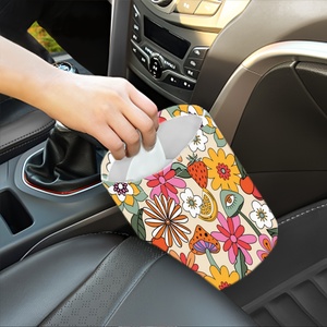 Stylish and Functional <b>Car</b> Interior Accessory-Hanging Tissue <b>Holder</b> with Eye-Catching Floral Print - Product Image 6
