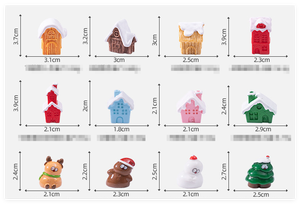 Occidentale figura in miniatura natale fata figurina in resina villaggio pupazzo <span class=keywords><strong>di</strong></span> neve albero <span class=keywords><strong>di</strong></span> cervo per ciechi a sorpresa per bambini giocattoli da bagno - Product Image 2