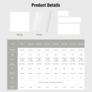 Đèn <span class=keywords><strong>Panel</strong></span> <span class=keywords><strong>LED</strong></span> âm trần hình vuông mỏng 600x600mm 12W 48W 60W, đèn <span class=keywords><strong>Panel</strong></span> <span class=keywords><strong>LED</strong></span> nền sáng, thiết bị chiếu sáng văn phòng - Product Image 5