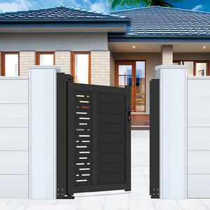 Porte battante en Aluminium enduit de poudre, conception de haute qualité, <span class=keywords><strong>portail</strong></span> principal <span class=keywords><strong>coulissant</strong></span> <span class=keywords><strong>et</strong></span> clôture à lamelles - Product Image 4
