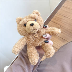 Airpod — étui de protection souple en peluche 3D, ours en peluche, avec crochet, design de dessin animé, pour <span class=keywords><strong>airpods</strong></span> 1 2 3 Pro - Product Image 5