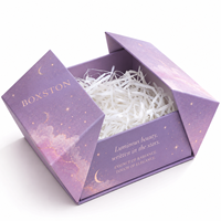 Boîte d'emballage en carton rigide de luxe avec logo personnalisé, laminage brillant, gaufrage, double porte, fermeture magnétique pour lotion de soin de la peau