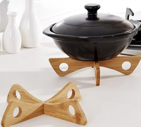 Sous-plat en bambou, dessous de verre, dessous de plat amovible, support pour plat chaud, tapis de table, dessous de plat pour table à manger, accessoires de cuisine