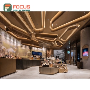 Mostrador de Servicio para Cafetería de Alta Capacidad con Panel de Vidrio Templado, Zona de Exhibición de Accesorios, Mostrador de Caja para Cafetería - Product Image 4