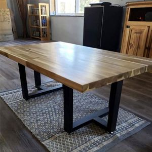 Hot Selling DIY Modern Metal Table Legs Heavy Duty X Dining <b>Rustic</b> Square <b>Desk</b> Kitchen Outdoor Living Room Brackets - Product Image 6