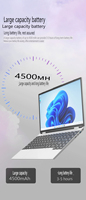 Ordinateur portable 14 pouces en gros Intel Celeron N5095 Quad Core Win 10 Win 11 Ordinateur portable mince bon marché pour bureau d'affaires