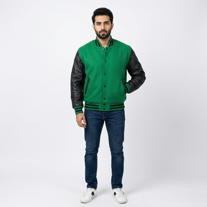 Blouson universitaire décontracté pour homme 2026 – Coupe-vent personnalisé à col montant en toile – Nouvelle collection à succès - Product Image 1