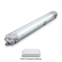 Éclairage LED Tri-Proof IP65 Étanche 1200mm avec Batterie de Secours d'Urgence 9W 36W pour Tubes Simples ou Doubles T8 – Idéal pour l'Agriculture et l'Utilisation en Surface
