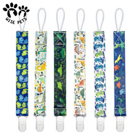 Sangle de chaîne de sucette réglable pour bébé personnalisée écologique Sucette factice ceinture anti-chute jouet anti-perte clip longe de dentition