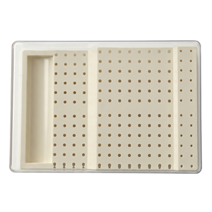 Porta Frese Dentali 168 Fori Scatola Organizer in Plastica ABS con Coperchio Trasparente per Gambo FG RA - Product Image 4