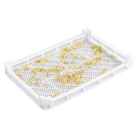 Gommes empilables de qualité alimentaire, 100 pièces, pour bonbons, savon, confiserie, gel/souple, capsules, plateaux de séchage en plastique avec ouvertures supplémentaires
