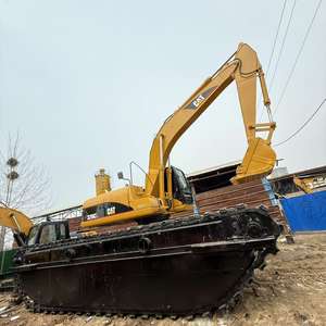 Excavadora anfibia Caterpillar cat320cl 320d usada de 20 toneladas con pontones laterales - Product Image 2
