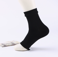 Chaussettes de sport tricotées à doigts ouverts, respirantes, avec talon élastique de compression