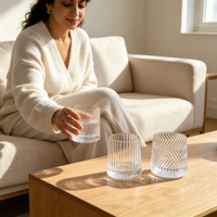 Verre à whisky pivotant en borosilicate de haute qualité, sculpté classiquement, pour Scotch, Bourbon et cocktails, idéal pour les bars et la vente en gros