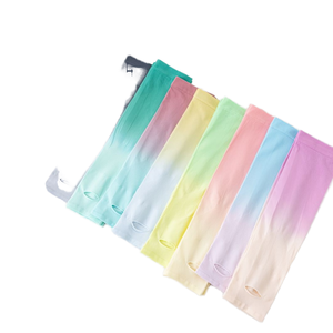 Manchons de cyclisme pour femmes Compports en Spandex/Nylon respirants, protection UV, trou pour le pouce, logo personnalisé par transfert thermique - Product Image 1