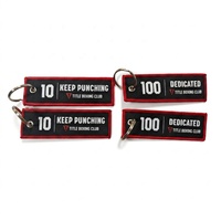 Accessoires pour porte-clés de voiture, tirettes de fermeture éclair, patchs tissés double face, porte-clés personnalisé avec logo brodé pour motos
