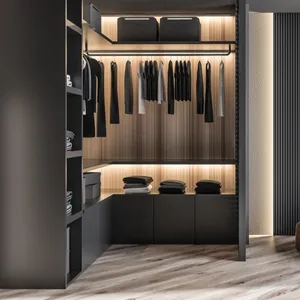 Neuester Kleider schrank aus Holz mit Schuh regal Einfaches Design ohne Tür von Foshan Factory