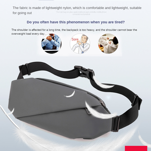 <span class=keywords><strong>2023</strong></span> logo personnalisé randonnée téléphone sac banane sport course étanche en nylon fronde simple épaule bandoulière sacs de poitrine pour homme - Product Image 2