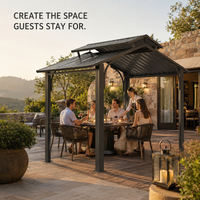 Pergola en aluminium avec toit rétractable et kit de configuration pour les projets de revendeurs, entrepreneurs et hôtellerie