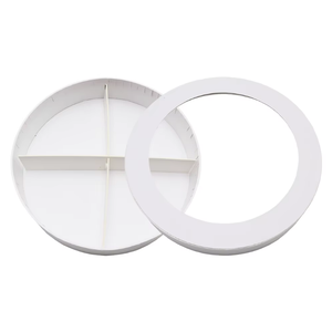 Round Paperboard <b>Box</b> with Dividers White Rigid Food Grade Packaging for Chocolate - Product Image 1