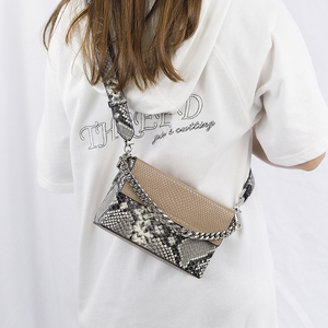 Genuine Leather Box Clutch Serpentine Designers Flap Women Purses and Shoulder <strong>Bag</strong> <strong>Snake</strong> Skin Leather Chain Crossbody <strong>Bags</strong> - Product Image 5