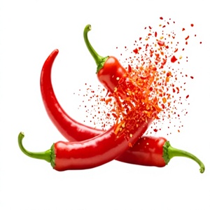 Piments rouges séchés hachés, saveur épicée, en morceaux de fruits de piment longs, de culture courante - Product Image 1