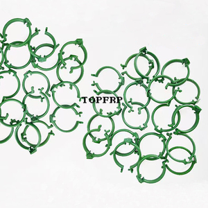 Tige de soutien pour jardinage de plantes Boucle fixe Clips d'anneau en plastique - Product Image 1