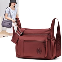 Sac à bandoulière pour femme, imperméable, léger, durable, en nylon, grande capacité, multi-poches, fonctionnel, décontracté, pour voyager