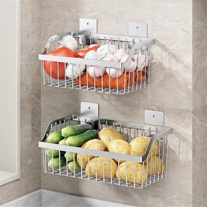 <b>Kitchen</b> Standing Type Modern 304 Stainless Steel Non-folding <b>Storage</b> <b>Racks</b> Fruit and Vegetable Baskets Sundries <b>Racks</b> - Product Image 1