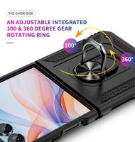 Coque de protection antichoc robuste avec anneau pour Samsung Galaxy Z Flip 8, étui de téléphone avec support anneau métallique pour Samsung Z Flip 8