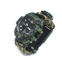 Vente d'usine – Bracelet de survie extérieur pas cher, réglable, cadeau, montre d'urgence pour enfants, hommes et femmes