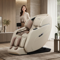 Fauteuil de massage 4D à double moteur, corps entier, zéro gravité, rail SL avec haut-parleur Bluetooth