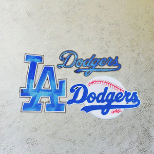 Parches Bordados Termoadhesivos de los Dodgers de Los Ángeles, Apliques de Tela Azul para Decoración de Ropa - Product Image 2