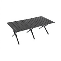 Table rectangulaire pliable en acier allié à pieds en X pour camping et extérieur, mobilier de jardin moderne – Offre spéciale