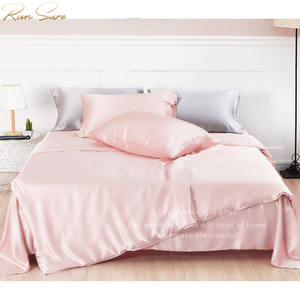 Parure de lit en <span class=keywords><strong>soie</strong></span> de mûrier, ensemble de literie en motif teint à couleur unie, couvre-lit plat en hometextile, 30mm, 1 pièce - Product Image 3