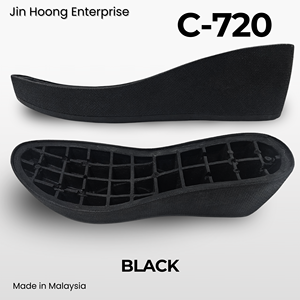 Sandales compensées Jin Hoong pour femmes, durables, antidérapantes, en PVC, C-720, semelle extérieure noire, résistantes à l'eau, épaisseur de 62 mm - Product Image 2