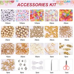 144 Color Polymer Clay Bead Set 6mm <b>DIY</b> Bracelet <b>Kit</b> For Kids Jewelry Making Toys - Product Image 3