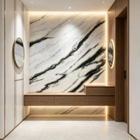 Marbre naturel poli de luxe, coupé sur mesure pour vanité de salle de bain, table basse, veines naturelles uniques, chaque dalle est unique en son genre