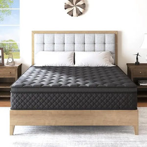 Matelas Queen, Matelas <span class=keywords><strong>Hybride</strong></span> <span class=keywords><strong>14</strong></span> <span class=keywords><strong>Pouces</strong></span> Noir, Euro Top Matelas Medium Ferme pour Dos Costume Confortable pour votre corps toute la nuit - Product Image 1
