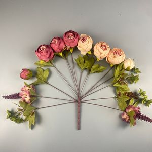<b>Artificial</b> <b>Peony</b> Flower Bundle 13 Forks High Simulation For Wedding Home Decor - Product Image 2