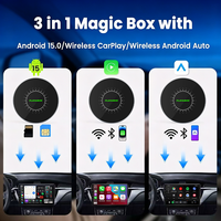 PlayAiBox con Sistema Android 15, CarPlay Inalámbrico, 4GB+64GB, GPS Integrado para YouTube y Netflix, para Autos con CarPlay Cableado de Fábrica