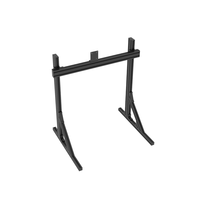 Soporte de Aluminio para Tres Monitores, Simulador de Carreras, Soporte Ajustable para 3 Pantallas, Plataforma Resistente para Simulación de Vuelo/Conducción en Interiores