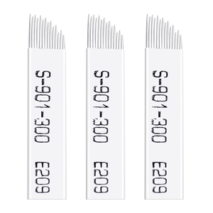 Lames de microblading en acier inoxydable, aiguilles jetables pour tatouage des sourcils, pour stylo manuel, artiste PMU, usage professionnel en studio - Product Image 1