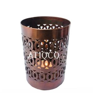 Antique Square Circle Iron Votive Holders Copper Metal Tea Light Candle Holder Home Decor Party <b>Table</b> Shelves Atiqco Handmade - Product Image 6