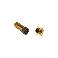 Conector multipin Longli IP54 impermeable de la serie PC, con carcasa de aluminio mini circular, brida de latón plateada, montaje en panel, M5 M8