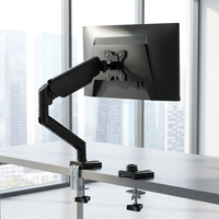 Bras de moniteur de bureau ergonomique inclinable et pivotant à 360°, en acier laminé à froid SPCC, support VESA 100x100, pour écrans de 14 à 32 pouces