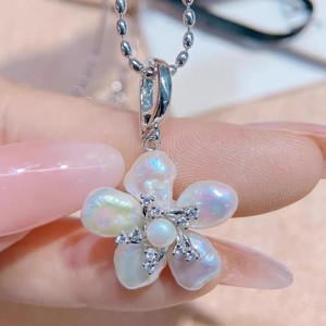 Accesorios de Perlas DIY 31375, Colgante de Plata S925, Cuentas de 3-5mm, Soporte Vacío para Colgante de Perlas Múltiples, Dijes para Mujer - Product Image 2